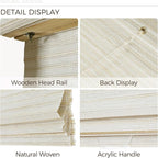 TWOPAGES Woven Bamboo Cordless Roman Shades, Custom No Drill or Motorized Blinds - Image 7