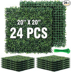 KASZOO 24 Pack 20"x20" Grass Wall Panels by HOME