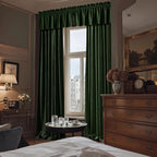 NICETOWN Velvet Cafe Windows Valance, Olive Green Window Treatment - Image 4