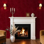 30"x317" Large Size Dark Red Contact Paper Self Adhesive Velvet Wallpaper Peel - Image 6
