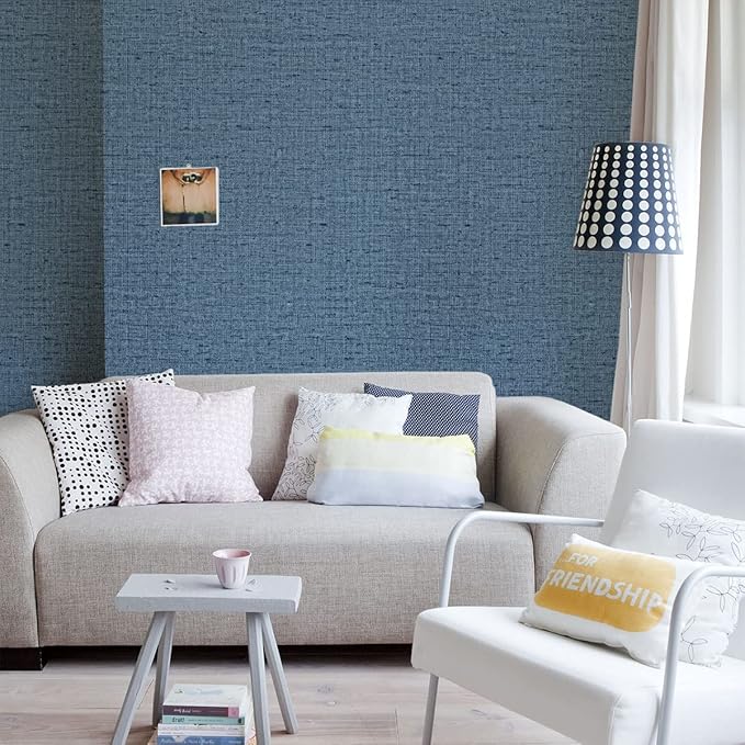 Blue Peel and Stick Wallpaper Removable 236inch Vinyl Stick on Decor Paper - Image 5