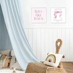 LARTSFRO Coquette Pink Bow Jesus Wall Art Decor Posters, Light Pink Bow - Image 5