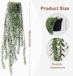 Artificial Hanging Plant 2 Pcs Faux Plant Ivy Vine Faux Eucalyptus Vines Fake - Image 2