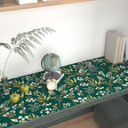Laatse Dark Green Floral Wallpaper Peel and Stick Green Golden Leaf Wallpaper - Image 4