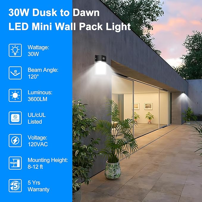 30W Mini LED Wall Pack Light - Image 5