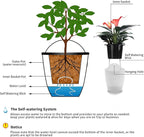 4 Inch Self Watering Hanging Planters, Wall Mounted Plant Pots - Image 8