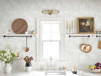 Ismoon Peel and Stick Wallpaper Vintage Floral Contact Paper Boho White and - Image 2