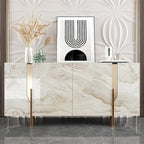 VEELIKE Glossy Beige Gold Marble Contact Paper - Image 7