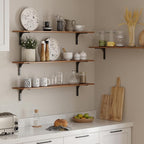 DINZI LVJ Long Wall Shelves, 55.1Inch Wall Mounted Shelves Set of 2, Extra - Image 7