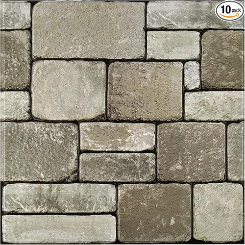 3D Faux Stone Wall Panels Peel and Stick, Stone-Look Textured Wall Sticker by SMOOSTIKCDECOR