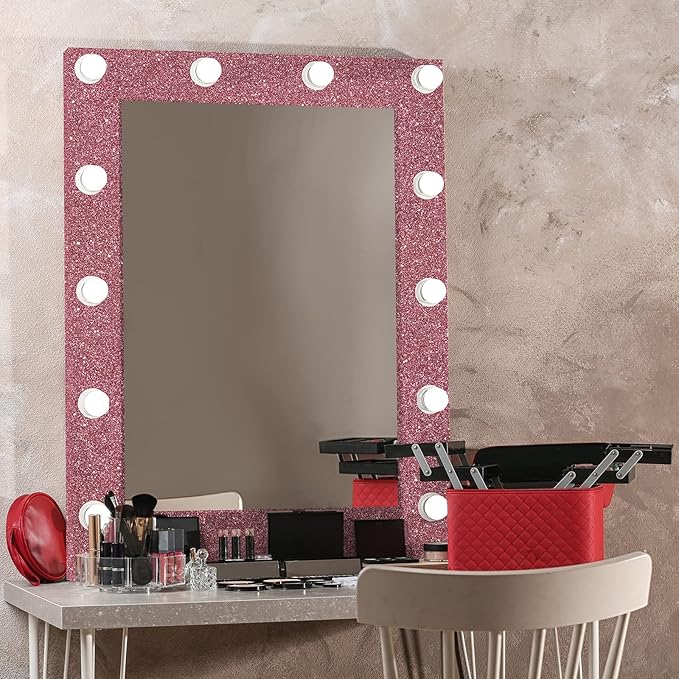 CRE8TIVE Glitter Wallpaper Border Peel and Stick Rose Gold Wallpaper Wall - Image 4