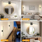 Morauroral 30 Inch Battery Operated Wall Sconces Set of Two, Dimmable Wall - Image 8