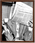 Poster Master Woman Reading Newspaper by PosterMaster