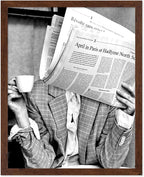 Poster Master Woman Reading Newspaper by PosterMaster