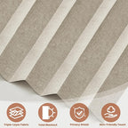 AJAZZ Blackout Accordion Door Curtain 98"x78" Cream White - Image 7