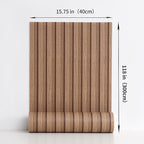 Haimin Wood Grain Slat Wall Panels Peel and Stick Faux Wood Thick Wallpaper - Image 3
