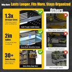 Large 49''W Power Tool Organizer Wall Mount | 620lbs Garage Storage Rack - Image 5