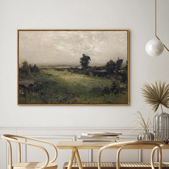InSimSea Framed Canvas Wall Art Vintage Decor, Framed Vintage Landscape Canvas - Image 3