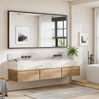 72 x 36 Black Framed Mirror for Bathroom, Beveled Black Bathroom Vanity Mirror - Image 6