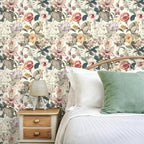 Jeweluck Floral Wallpaper Peel and Stick Vintage Floral Contact Paper Peel and - Image 2
