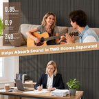 TO-TH Wood-Look Acoustic Wall Panels, 10 Pack 47.2” x 23.6” Acoustic Panels - Image 4