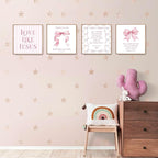 LARTSFRO Coquette Pink Bow Jesus Wall Art Decor Posters, Light Pink Bow - Image 3