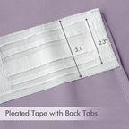 MIULEE Lilac Back Tab Blackout Curtains 72 Inches Long 2 Panels Set - Image 4