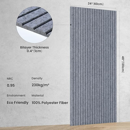 5 Pack Acoustic Panels, 47.2 x 23.6 x 0.35 Inch Sound Proof Panels - Image 2