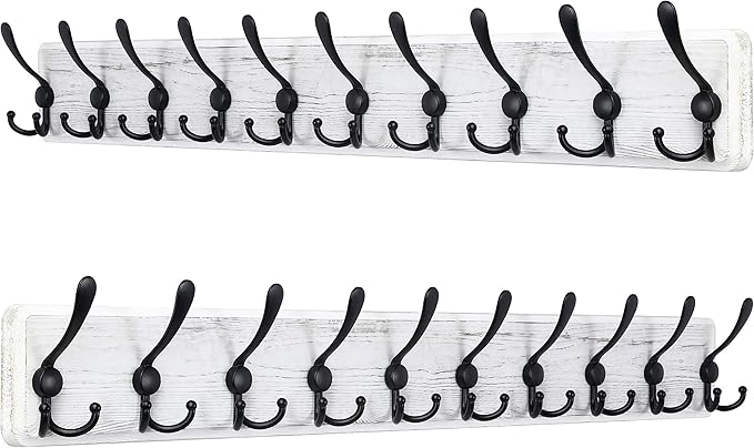 SKOLOO Rustic Large Wall Mounted Coat Rack-38.6'' Long Coat Rack by SKOLOO