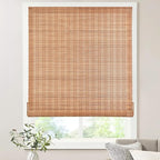 LazBlinds No Tools No Drill Bamboo Roller Shades, Custom Cordless Bamboo Blinds by LazBlinds