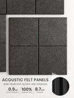 Bumusty Large Felt Bulletin Board, 30 Push Pins, 40 Adhesive Tabs, Charcoal Gray - Image 3