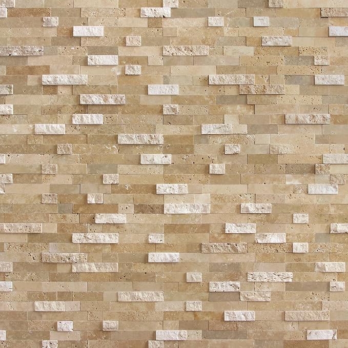 SUNWINGS 5-Sheet Peel and Stick Mosaic Natural 3D Stone Self Adhesive Marble - Image 9