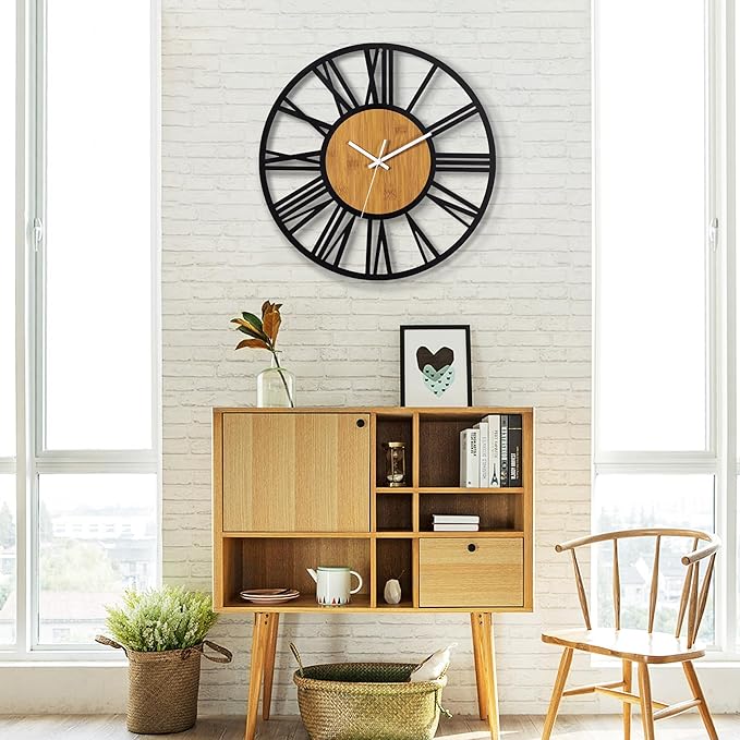 1st owned Wall Clocks for Living Room Decor, Round Silent Non Ticking, Modern - Image 5