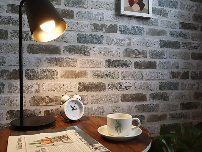 Guvana 17.3"×472.4" Brick Peel and Stick Wallpaper Brown/Grey Contact Paper - Image 2