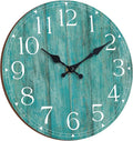 12 Inch Teal Wall Clock by HYLANDA