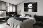 Cao Gen Decor Art S06469 Wall Art Canvas Sea White Full Moon in Night Picture - Image 3