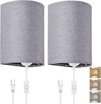 Wall Sconces Set of 2, Plug in Wall Sconces - Image 8