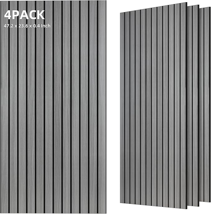 TO-TH Wood-Look Acoustic Panel, 4 Pack 47.2” x 23.6” Soundproof Wall Panels by TO-TH