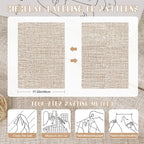 Amiya Grasscloth Khaki Wallpaper Peel and Stick Tan Faux Fabric Linen Contact - Image 9