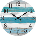 KECYET Wall Clock Battery Operated 14 Inch Outdoor Large Beach Style Blue by KECYETWALLCLOCK