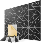18-Pack Felt Acoustic Panels, Peel & Stick Sound Proof Foam Panels by Lebenforce