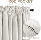 100% Blackout Shield Linen Blackout Curtains - Image 5