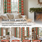 Lajode Red and Green Curtains for Living Room - Image 3