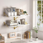 Heimlove Deep Floating Shelves for Wall, 16W x 12D Wood Wall Shelves Set of 2 - Image 5