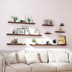 Floating Shelves for Wall Decor, Wall Mounted Wood Storage Shelf for Bedroom - Image 7