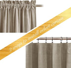 NICETOWN Camel Velvet Curtains 72 Inch Long 52 Wide, Room Darkening Temp - Image 2