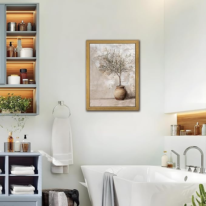 Vintage Olive Tree Canvas Wall Art, Farmhouse Aesthetic Oil Painting, Rustic - Image 7