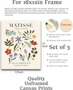 Abstract Matisse Wall Art Decor, Unframed Flower Market Print Posters Set of 3 - Image 2