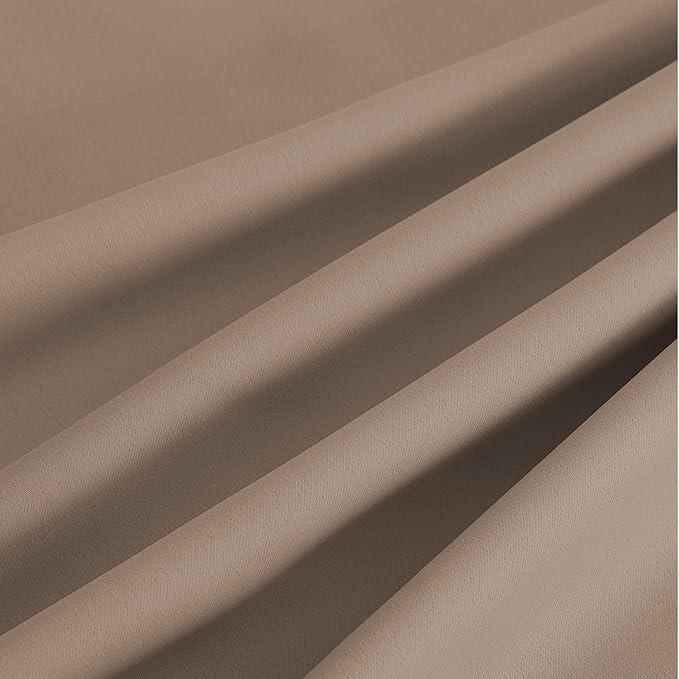 NICETOWN Room Darkening Draperies Curtains Panels, 2 Panels Cappuccino W52 x L90 - Image 9
