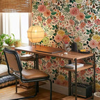 JiffDiff Floral Wallpaper Peel and Stick Pink Floral Wall Mural Removable Peony - Image 5